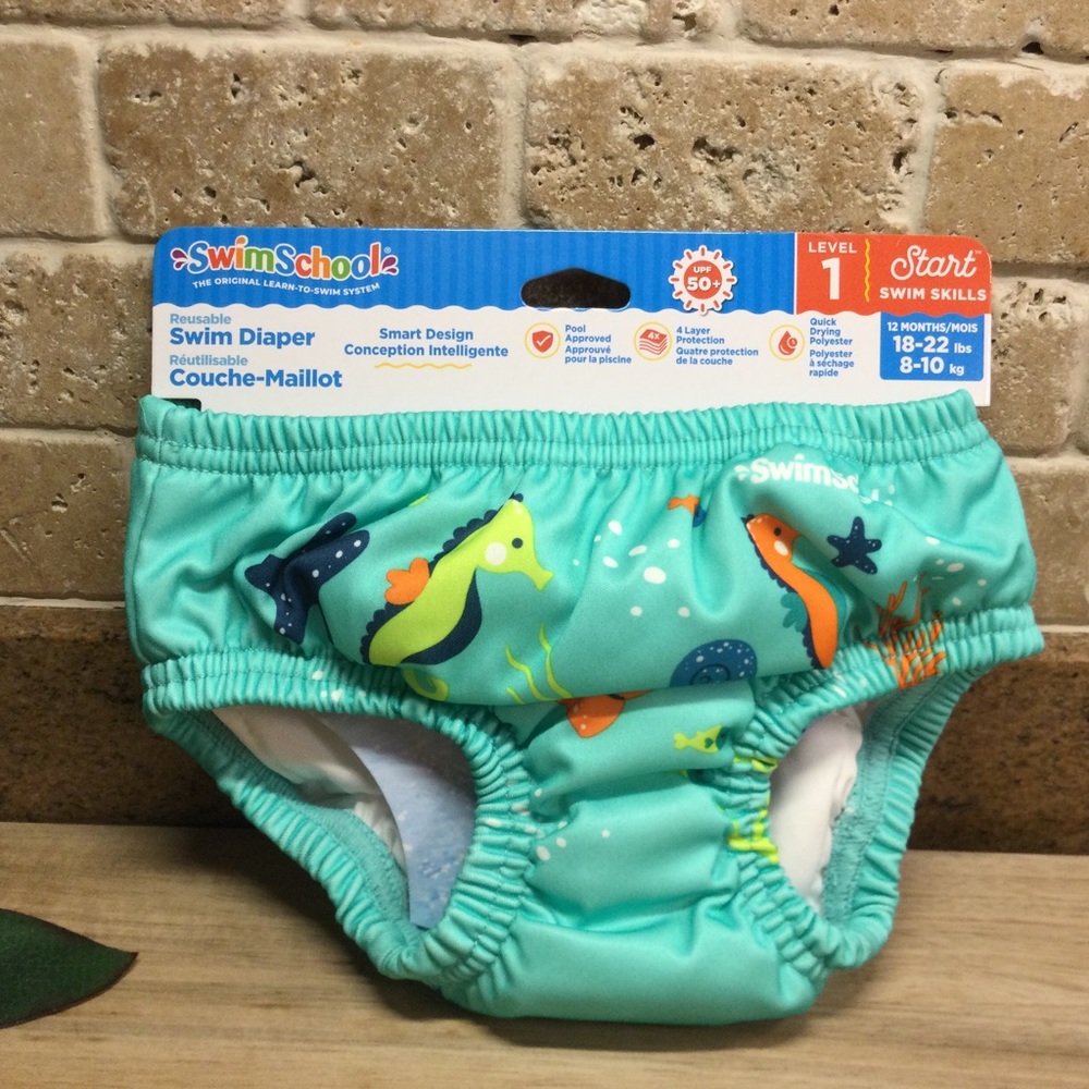 🆕 Swim School Reusable Swim Diaper - 18-22 lbs